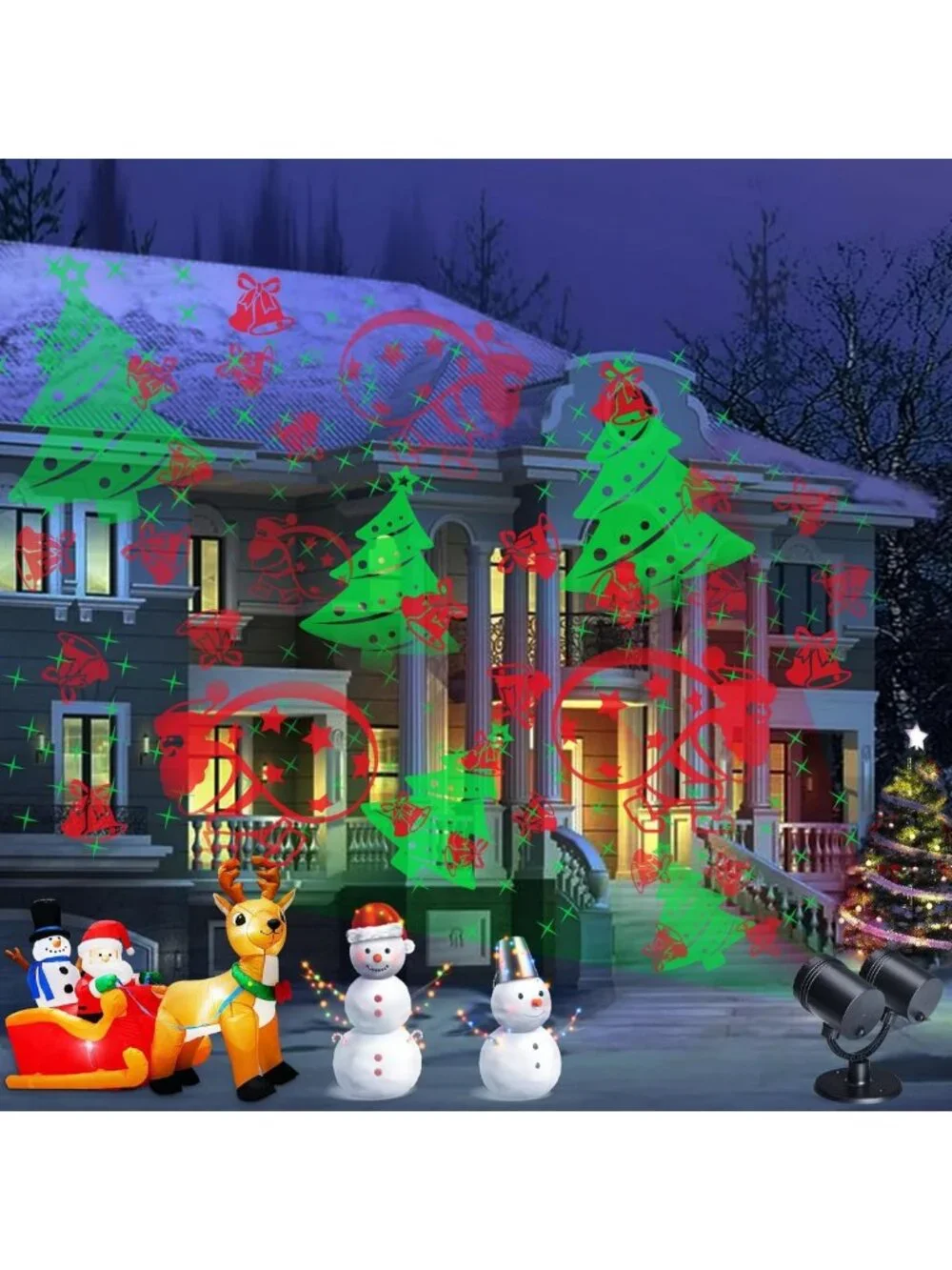 Dynamic Christmas Lights Projector with Timer - Holiday Decor for Indoor/Outdoor